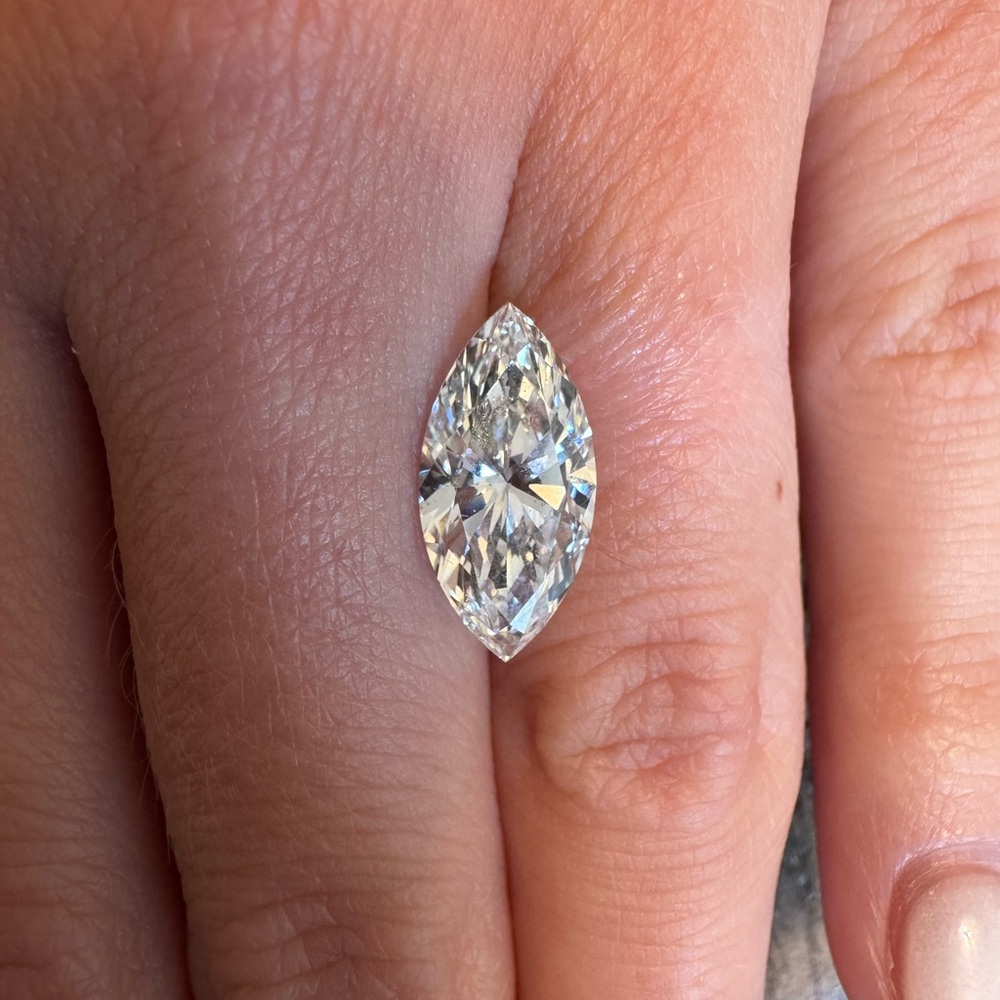Genuine appraised 3.09ct Marquise Brilliant Cut Diamond VVS 2 Color E 🌟FIRM.